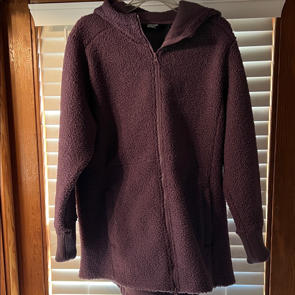 Lands' End Women's Plum Teddy Jacket